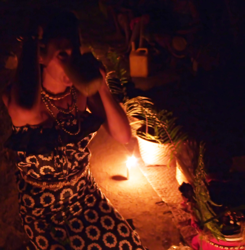 Initiate washes down the powder